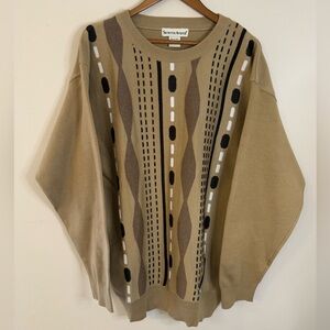 Seventh Avenue chunky tan crewneck sweater SZ XXL
